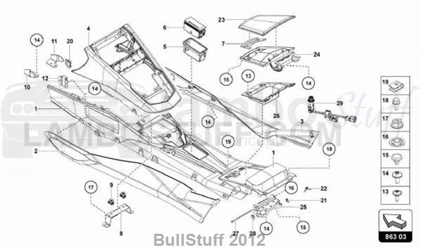 2015 Lamborghini AVENTADOR LP700-4 COUPE CANADA TUNNEL (863.03.00)